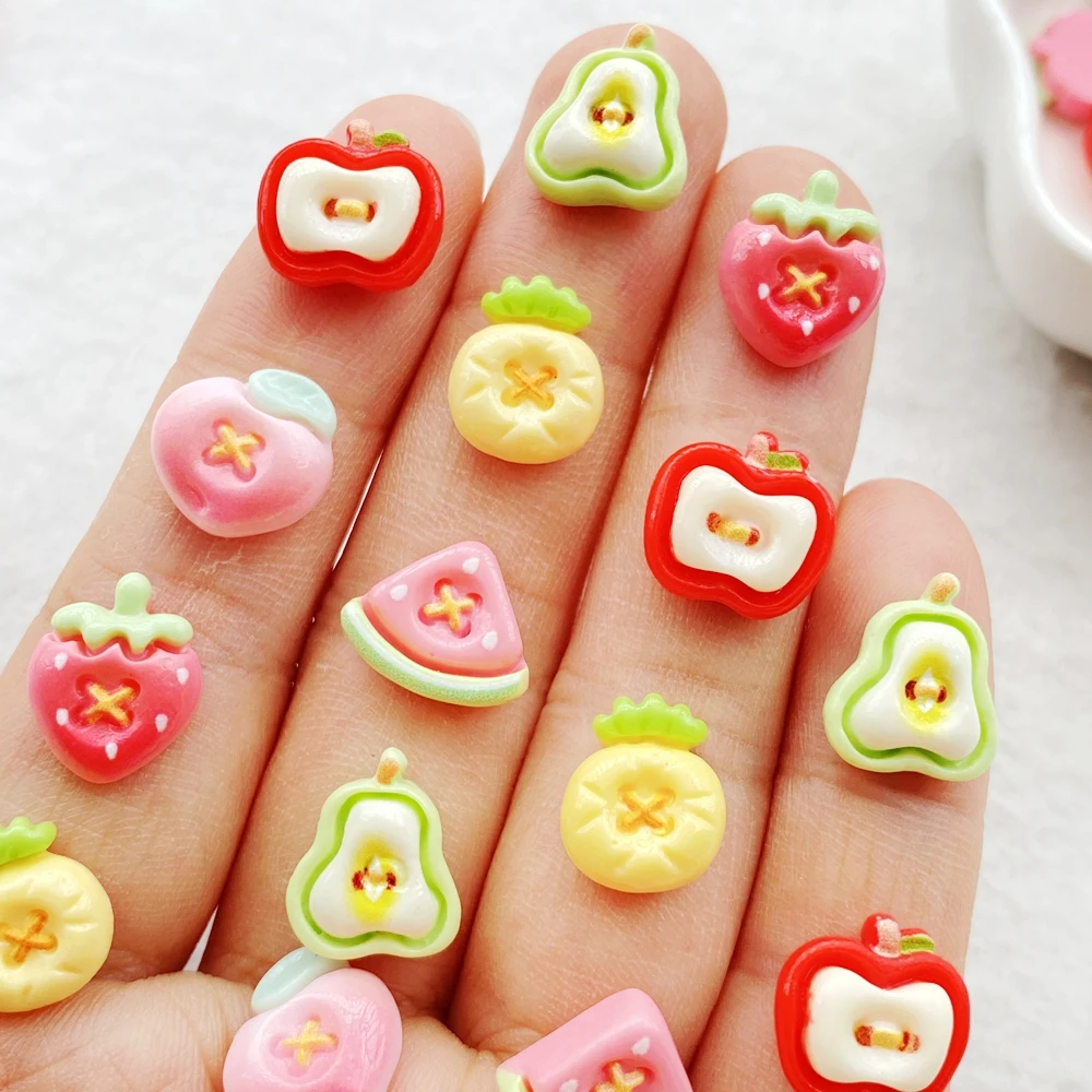 Resin Art Design For Wedding - 30 Peças de Mini Frutas Fofas: