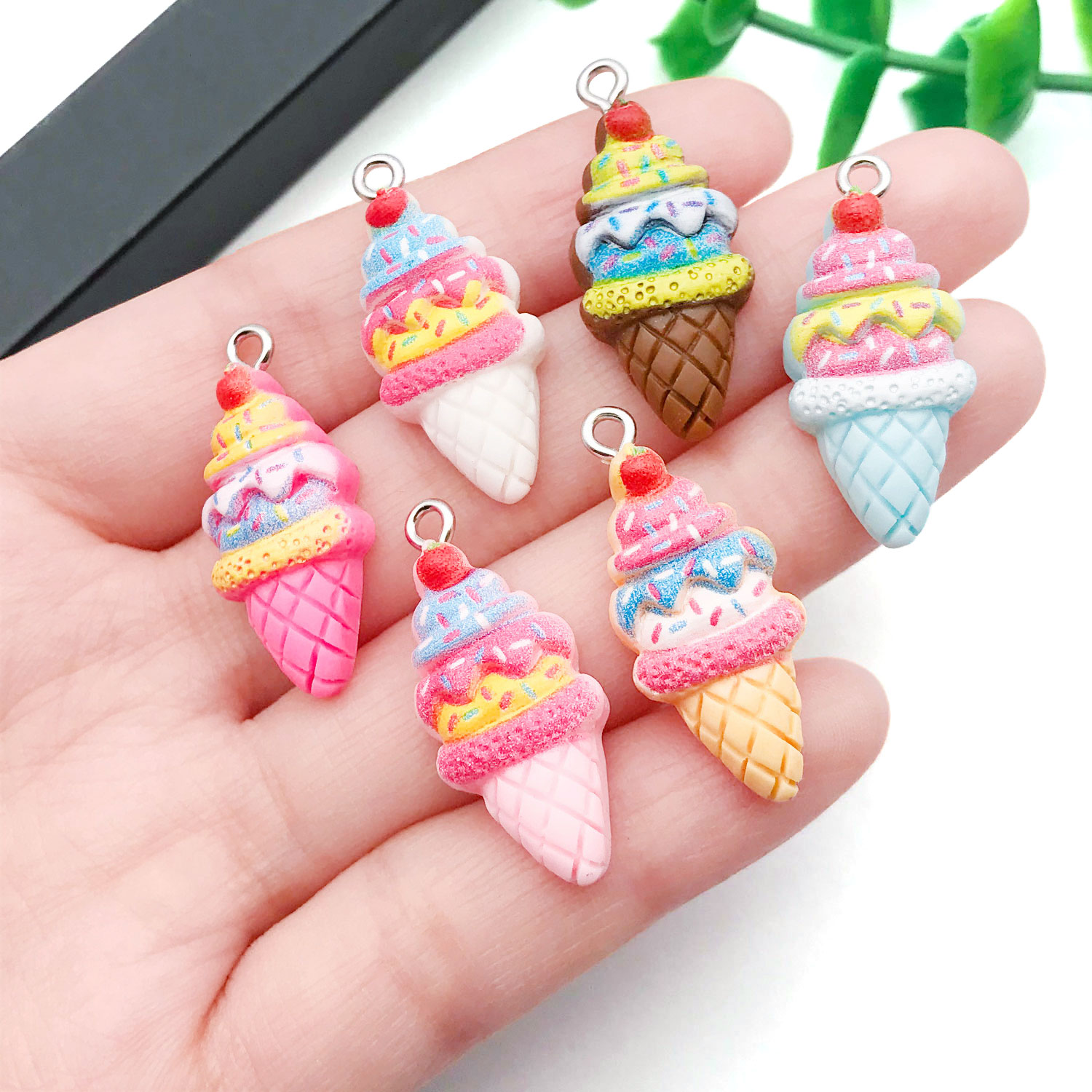 Resin Art Bracelet - Conjunto de pingente de sorvete de