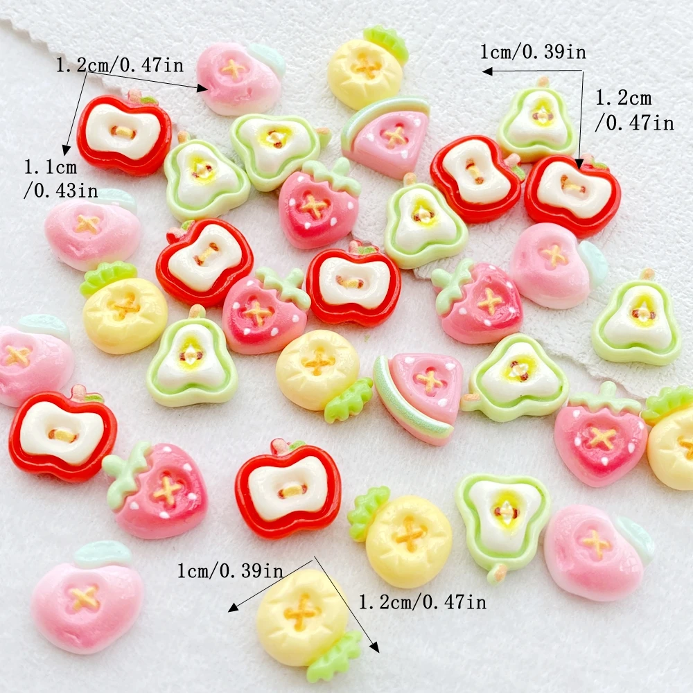 30 Peças de Mini Frutas Fofas: - Resin Art Design For Wedding avaliação e preço