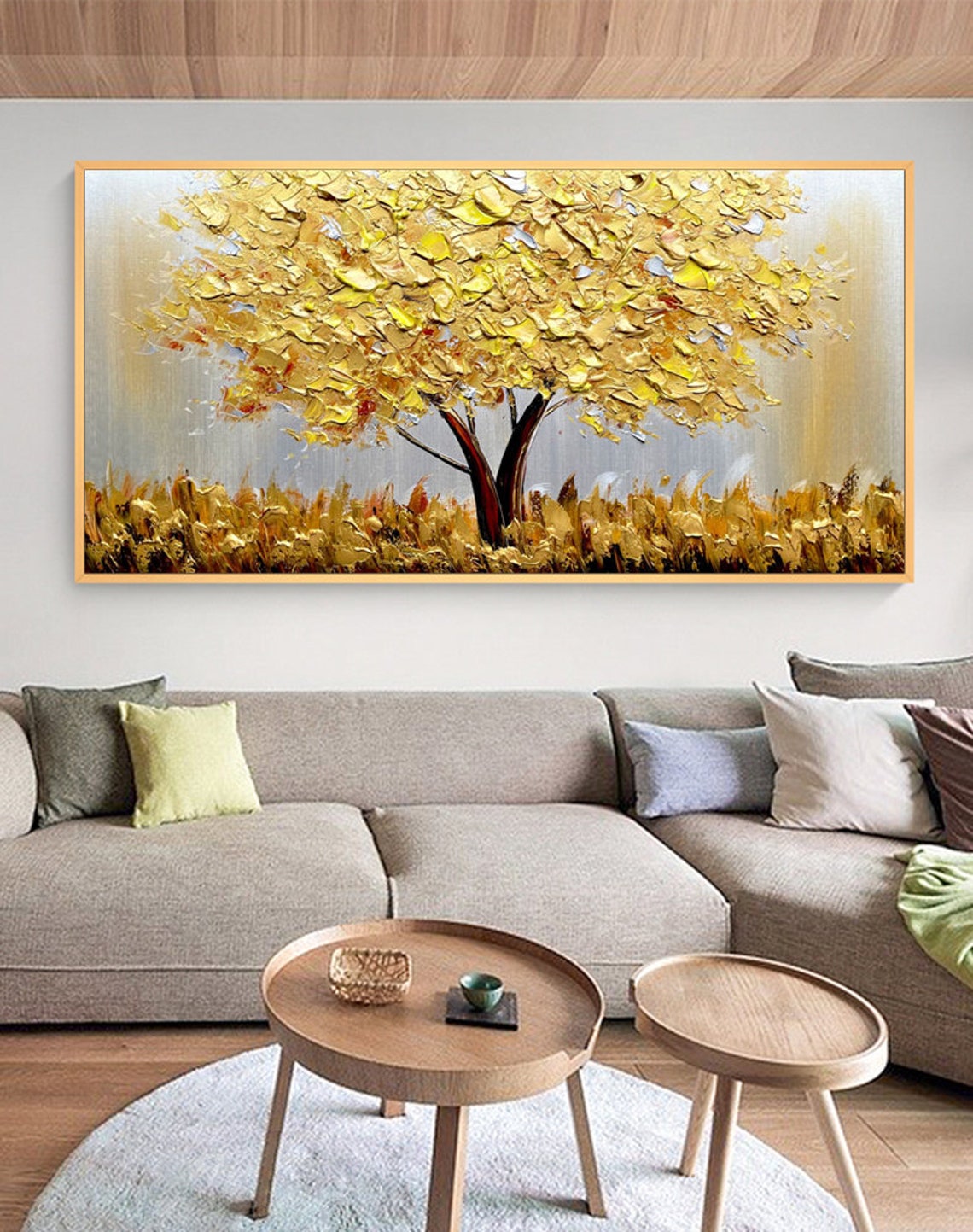 Árvore Dourada Florescente em  - Resin Art On Canvas avaliação e preço