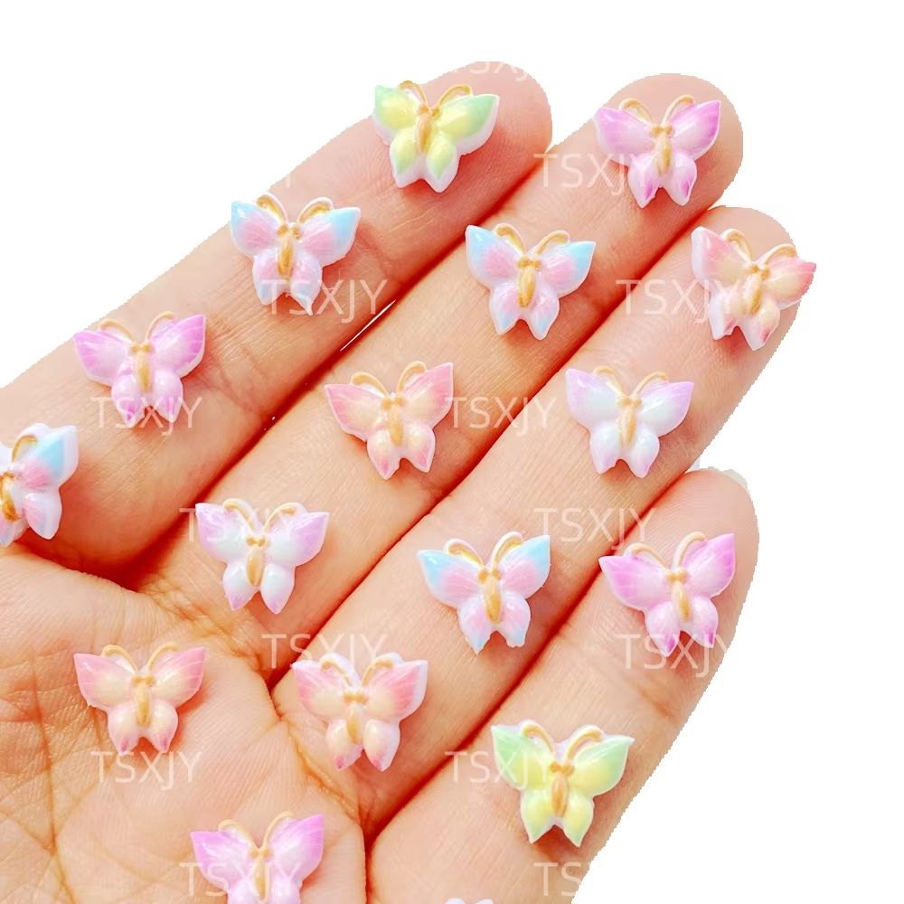 100 pçs bonito mini borboleta  - Resin Art Design For Wedding avaliação e preço
